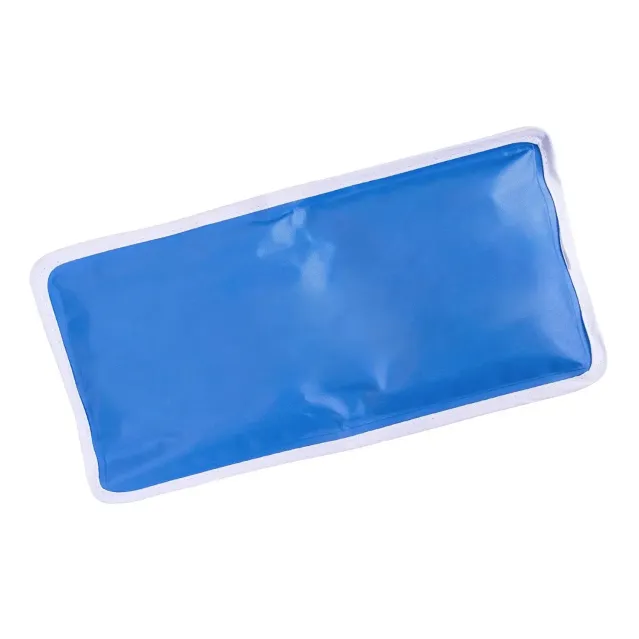 a blue and white gel pack